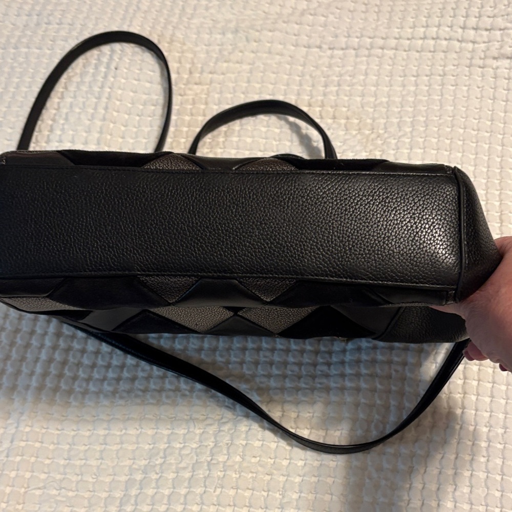 Coach Black Patchwork Leather Shoulder Bag - Picture 3 of 4